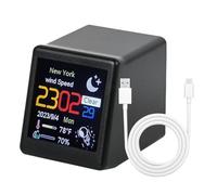 Weather Forecasting Desktop Gadget | Digital Weather Desktop Ornament | Smart Digital Alarm Clock | Photo Desktop Decoration Smart Weather Station Digital Clock with Wifi Smart Air Station