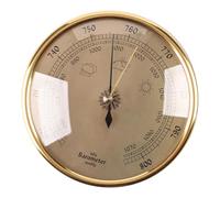 Weather Forecasting Tool Outdoor Easy to Use Compact Round Pressure Gauge for Hotels Offices Boat 5.12x5.12x1.61inch- Cara De Oro