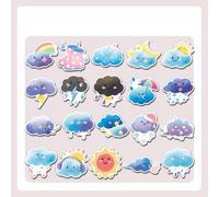 Weather Fridge Magnet 20 Pieces Cute Rainbow Thunderstorm Tornado Whiteboard Soft Magnetic for Fridge Photos Fridge Office Kitchen Crafts Reporting Board Home Classroom Decorative