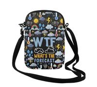Weather Gift Wtf What’s The Forecast Meteorologist Crossbody Bag Weather Forecaster Shoulder Bag for Mom (Forecast Cr UK)