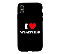 Weather Heart Forecast Man Temperature Storm Meteorology Fan Case for iPhone X/XS