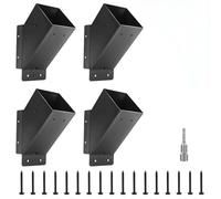 Weather Immune Structural Assist Parentheses with Double Strengthening Specks for Patio Shacks Garages and Tree Residences Forty Five Corner Shade Bracket Set