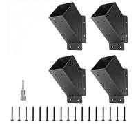 Weather Immune Structural Assist Parentheses with Double Strengthening Specks for Patio Shacks Garages and Tree Residences Forty Five Corner Shade Bracket Set
