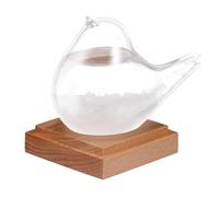 Weather Predicting Storm Glass,Bird Shape Storm Glass Weather Forecast Bottle Weather Station with Wooden Base,Weather Stations for Home Office Accessories Valentine's Day Gift for Men-Medium