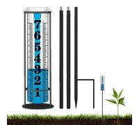 Weather Rain Gauge | Rainwater Meter With Stake,Adjustable Height Rainwater Measuring Tool for Deck Terraces Farm Lawn Garden Yard