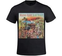 Weather Report Arket Front Sport T Shirt for Men Crew Neck Black L