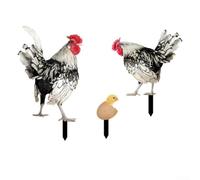 Weather Resistant Acrylic Chicken Yard Stake, Crafted To Maintain Vibrant Outdoor Decoration In Gardens And Patios Throughout The Seasons