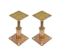 Weather Resistant Adjustable Roof Brackets Pack of 2 Galvanized Steel Elevated Column Mounts for Structural Stability Adjustable Brackets