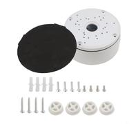 Weather Resistant Deep Base Junction Box for CCTV Security For Cameras with Metal Cable Management for Optimal Wire Organization (12cm)