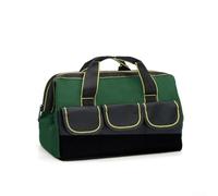 Weather Resistant Electrical Tool Bag with Thickened Canvas, Resistant Clasps and Heavy Duty Rubber Bottom for Secure Carrying and Storage (A)