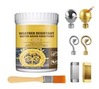 Weather Resistant Gold Paint - Acrylic Fluid, 150-Gram Waterproof Glaze For Monument Engraving, Gilding Paste With Shimmer Finish, Creative Media, Lettering Ink For Jewelry, Wall And Scrapbooking