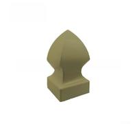 Weather Resistant Gothic Hat Post Cap White | /Robust PVC, -55°C To 65°C Tolerance, Garden Pool Entrance Decor, Quick DIY Installation, 24x12.7x12.7cm/