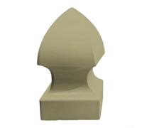 Weather Resistant Gothic Hat Post Cap White | /Robust PVC, -55°C To 65°C Tolerance, Garden Pool Entrance Decor, Quick DIY Installation, 24x12.7x12.7cm/