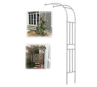 Weather Resistant Metal Garden Arch 240cm High Trellis for Climbing Plants White Outdoor Arbor 90x240cm 2.9x7.9ft Ideal for Garden Decoration and Support