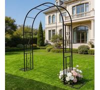 Weather Resistant Metal Garden Arch - Multi Width Heavy Duty Plant Support Trellis for Pathway - Easy Assembly Bronze Finish 180x40x230cm Perfect for UK Gardens