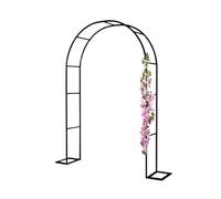 Weather-Resistant Steel Garden Arch Metal Frame Climbing Plant Support for Outdoor Roses Wedding Ceremony Decoration Black 300x220cm