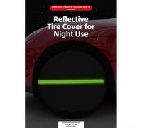Weather Resistant Tire Cover with Reflective Safety Strip, Dustproof and UV Protection, Designed to Fit 18 26 Inch Tires with Reinforced Hook Fastening for Secure Fit (A)