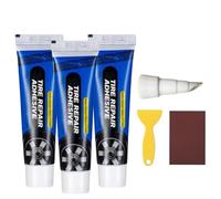 Weather-Resistant Waterproof Flexible Tire Repair Adhesive, Sidewall Tire Repair Kit, Multi-Functional Waterproof RepairAdhesive Kit W/Tool (3pcs)