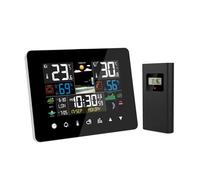 Weather Station Alarm Clock Thermometer Hygrometer Touch Screen Operation With Wireless Outdoor Sensor Accurate Quick Real Time Monitoring