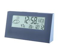 Weather Station Blue Plastic 72x132x32mm LCD Indoor Forecast Clock Humidity Mini