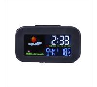 Weather Station Clock with Color Display Temp&Humidity Monitor Backlit for Kids Teens Students - Bedroom Dorm Desk
