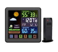 Weather Station Intelligent Wireless USB Charging Four-Level Weather Forecast Delayed Alarm for Home/Indoor/Outdoor Thermometer(10W)
