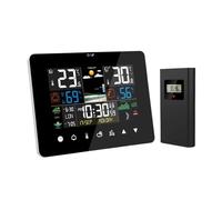 Weather Station Multi-function Alarm Clock Thermometer Hygrometer Touch Screen Operation With Wireless Sensor Accurate Quick Real Time Monitoring