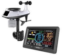 Weather Station Official 2026 Radio Control UK Version, Professional 6-in-1 Wireless Sensor with Solar panel, Wind speed & direction, Rainfall Temperature, Humidity