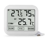 Weather Station Thermometer Hygrometer Indoor Outdoor Temperature Humidity ABS