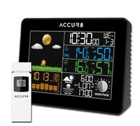 Weather Station with Outdoor Sensor Official UK Model with MSF Radio-controlled Clock, Barometer, Indoor/Outdoor Temp & Humidity, Max/Min recording, Sunrise/Sunset, Mains-powered