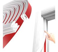 Weather Stripping, Black D-Shaped Rubber Seal Strip for Doors/Windows, Self-Adhesive Door Soundproof Weatherstripping for Door Frame Window Insulation Gap Blocker 20 Ft