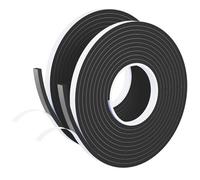 Weather Stripping Door Seal Black,Self Adhesive Foam Tape,Window Insulation Weatherproof Gasket Tape for Doors and Windows,1/2 Inch Wide X 1/4 Inch Thick,2 Rolls Total 32.8Ft