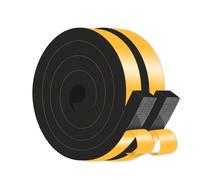Weather Stripping Door Seal,Draught Excluder,Weather Seal for Insulating Door Frame, Window, Air Conditioner (Black,25mm x 20mm x 4M)