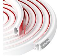 Weather Stripping Door Seal Strip, D-Shape Self Adhesive Rubber Window Seal Strip, Draught Excluder for Door Frame Insulation Soundproof, Suit for 2.5 to 5.5mm Gap (15M, White)
