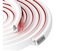 Weather Stripping Door Sealing Strip, D-Shape Self Adhesive Rubber Window Seal Strip, Draught Excluder for Door Frame Insulation Soundproof, Draft Excluder Insulation Tape (7M, White)