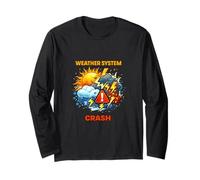 Weather System Crash Climate Awareness Illustration Long Sleeve T-Shirt