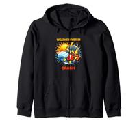 Weather System Crash Climate Awareness Illustration Zip Hoodie