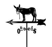 Weather Va ne Iron Weather Va ne Decoration Fairy Bigfoot Donkey, Vintage Direction Indicator West North for Outdoor Garden Roof Paddock