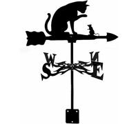 Weather Vane Airplane Decorative Wind Indicator, Stainless Steel with Anti-Rust Coating, Measuring Tool for Wind Direction, Weathercock Ornament