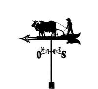 Weather Vane Angler Dalmatian Farmland Weathervane Direction Indicator Weathercock Measuring Tools Stainless Steel Spray Paint Outdoor Roof Farm Courtyard Garden Decoration