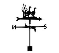 Weather Vane Animal, Decoion Weathervane, Wind Direction Indicators Kit Outdoor Garden Lawn Metal Bracket Wind Vane-Duck a