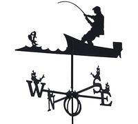 Weather Vane Antique Style Stainless Steel Wind Direction Indicator Roof (Color : Eagle) (Fishing)
