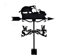 Weather Vane Bicycle Cyclist Black Swan wind vane Measuring Tool Weathercock with Anti-Rust Coating Orientation Indicator Stainless Steel for Outdoor Roof Mount,Sailboat(Badger)