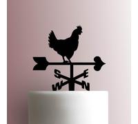 Weather Vane Chicken Acrylic Cake Topper 3mm Thick Premium Laser Cut Cake Decoration for Birthday, Wedding, Baby Shower & Party Cakes Durable Reusable