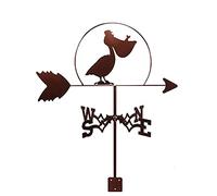 Weather Vane Cow And Lamb Rooster Cormorant Weathercock Stainless Steel Spray Paint Weathervane Outdoor Wrought Iron for Garden Patio Yard Ornament Decoration