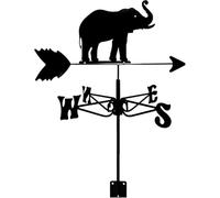 Weather Vane Elephant Stainless Steel Weathervane Wind Direction Indicator Scene Garden Weathercock Measuring Tools with -Rust Coating-Elephant