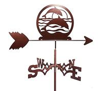 Weather Vane Farm Durable Retro Metal Weathervane Wind Direction Indicator, Decorative Yard Wind Professionnel Measuring Tools for Yard Cupolas Farm Sheds Construction (Color : Dol