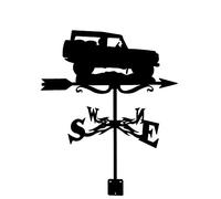 Weather Vane for Garden, Moon Wind Direction Indicator with Roof Mount, Metal Weathervane All Steel Construction Outdoor Farm Wind Vane Roof Decoration