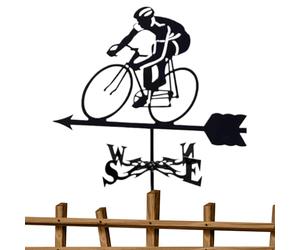 Weather Vane for Garden, Wind Direction Indicator for Cyclists, Measuring Stick, Garden Decoration, Weathercock for Fence, Garden, Patio, Garage, Yard, Balcony