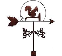 Weather Vane for Squirrel Chipmunk Model Metal Weathervane with Anti-Rust Coating Practical with Arrow Outdoor Roof Garden Decor Yard Direction Indicator